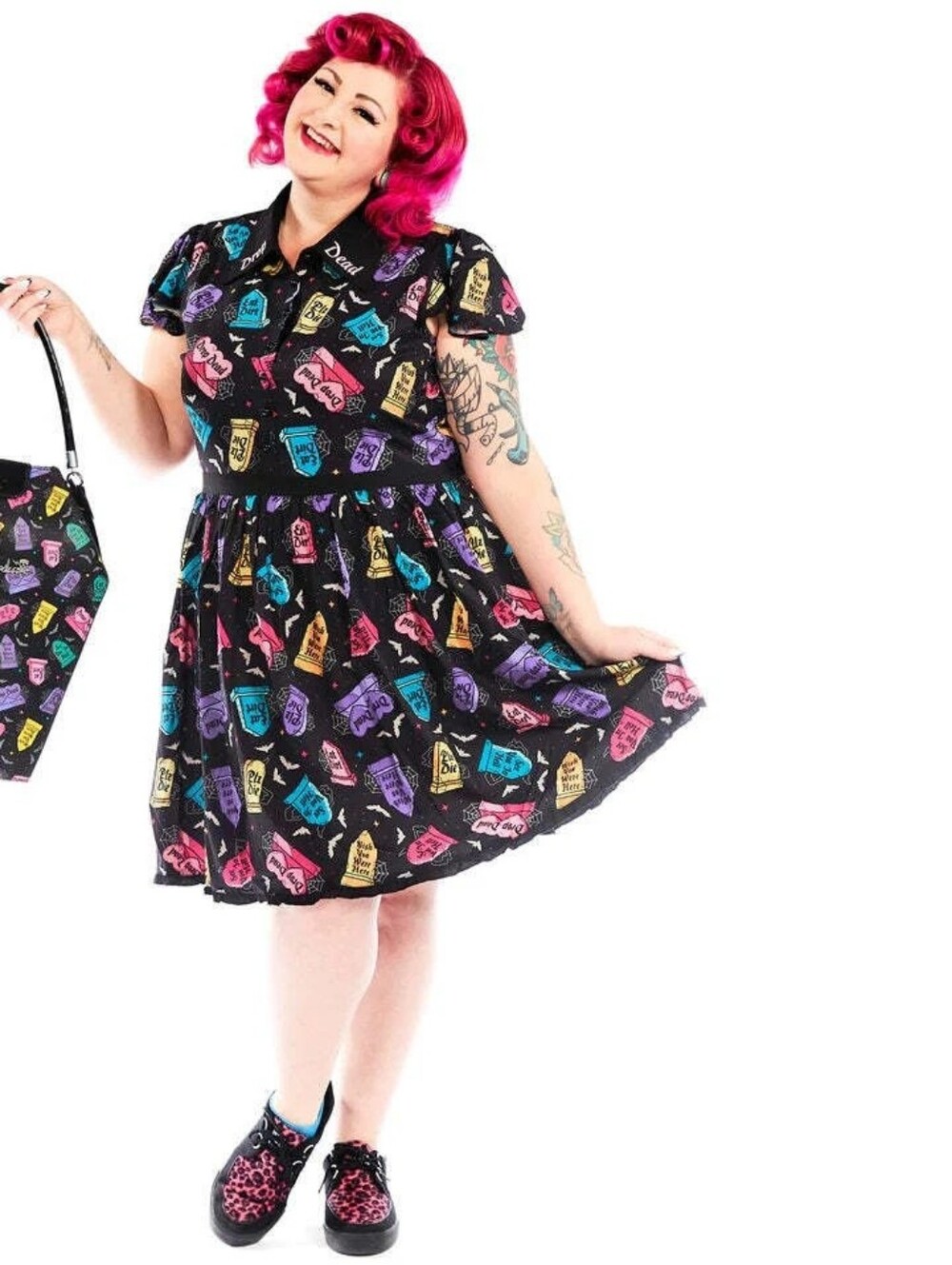 Sourpuss Rude Tombs Lydia Dress (No Purse)
